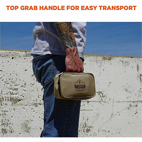 Ergodyne Arsenal Carrying Case (Pouch) Tools - Assorted Water Resistant Back, Water Resistant - 600D Polyester Body - Handle - 3" Height x 4.5" Width x 7.5" Depth - Small Size - 1.59 quart Volume Capacity - 5 Pack (13237)
