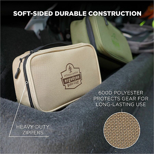 Ergodyne Arsenal Carrying Case (Pouch) Tools - Assorted Water Resistant Back, Water Resistant - 600D Polyester Body - Handle - 3" Height x 4.5" Width x 7.5" Depth - Small Size - 1.59 quart Volume Capacity - 5 Pack (13237)