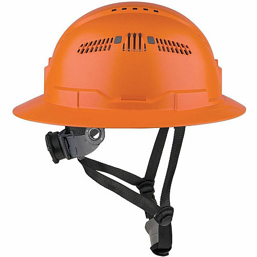 Ergodyne Skullerz 8964 Type 2 Safety Helmet Recommended for: Construction, Utility, Oil & Gas, Forestry, Mining, General Purpose - Impact, Sun, Rain, Head Protection - Expanded Polystyrene Foam (EPS), Polyester - Orange - Impact Resistant, Adjusta (60562)