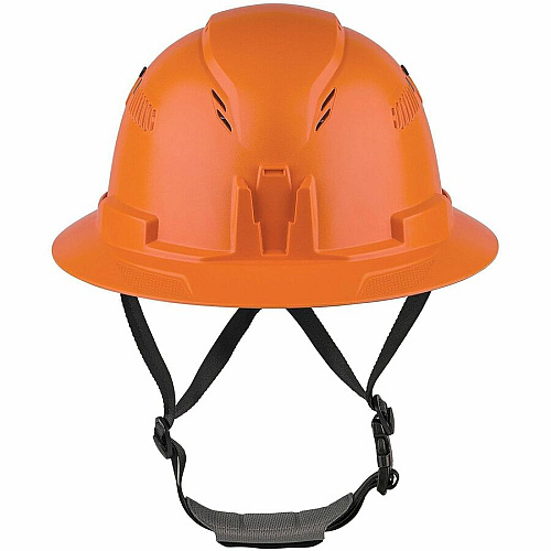 Ergodyne Skullerz 8964 Type 2 Safety Helmet Recommended for: Construction, Utility, Oil & Gas, Forestry, Mining, General Purpose - Impact, Sun, Rain, Head Protection - Expanded Polystyrene Foam (EPS), Polyester - Orange - Impact Resistant, Adjusta (60562)
