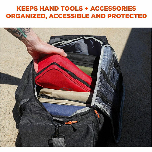 Ergodyne Arsenal Carrying Case Tools - Assorted Water Resistant Back, Water Resistant - 600D Polyester Body - Handle - 3.5" Height x 4.5" Width x 10" Depth - Large Size - 2.32 quart Volume Capacity - 5 Pack (13238)