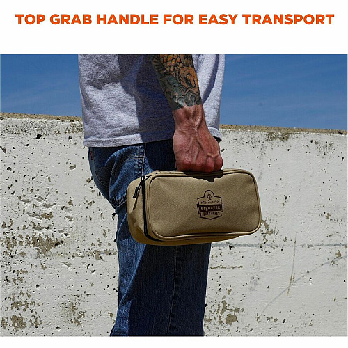 Ergodyne Arsenal Carrying Case Tools - Assorted Water Resistant Back, Water Resistant - 600D Polyester Body - Handle - 3.5" Height x 4.5" Width x 10" Depth - Large Size - 2.32 quart Volume Capacity - 5 Pack (13238)