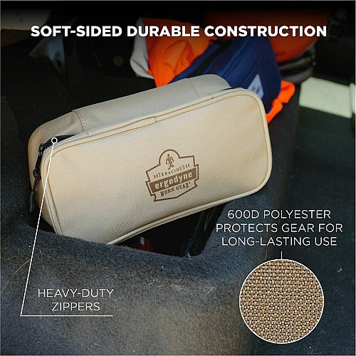 Ergodyne Arsenal Carrying Case Tools - Assorted Water Resistant Back, Water Resistant - 600D Polyester Body - Handle - 3.5" Height x 4.5" Width x 10" Depth - Large Size - 2.32 quart Volume Capacity - 5 Pack (13238)
