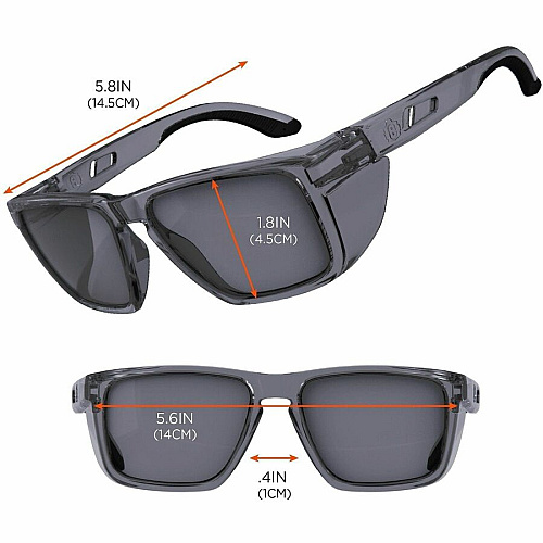 Ergodyne Skullerz SIXTEN Anti-Scratch & Enhanced Anti-Fog Safety Recommended for: Outdoor, Construction, Landscaping, Carpentry, Woodworking, Boating, Skiing, Fishing, Hunting, Shooting, Sport - Fog, Impact, Eye, Ultraviolet, UVA, UVB, UVC, Sun Pr (58211)