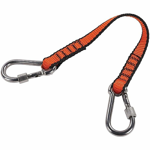 Ergodyne Squids 3154 Web Lanyard 5.07 lb Load Capacity - Small (S) - Tether Attachment - Orange - Nylon - 3 Pack (19266)