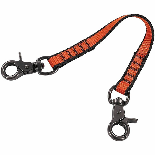Ergodyne Squids 3153 Web Lanyard 5 lb Load Capacity - Small (S) - Hook Attachment - Orange - Nylon - 3 Pack (19263)