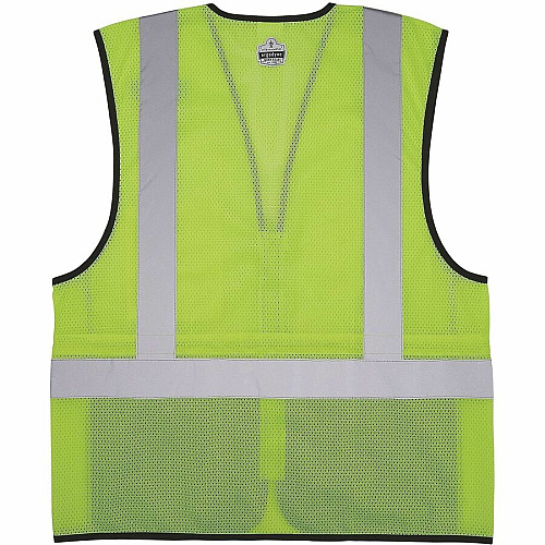 Ergodyne GloWear 8210Z Type R Economy Mesh Vest Recommended for: Construction, Transportation, Utility Crew, Survey Crew, Railway Worker, Baggage Handling, Emergency, Warehouse, Distribution - 6XL/7XL - Zipper Closure - 2 Pocket(s) - Polyester Mes (23020)