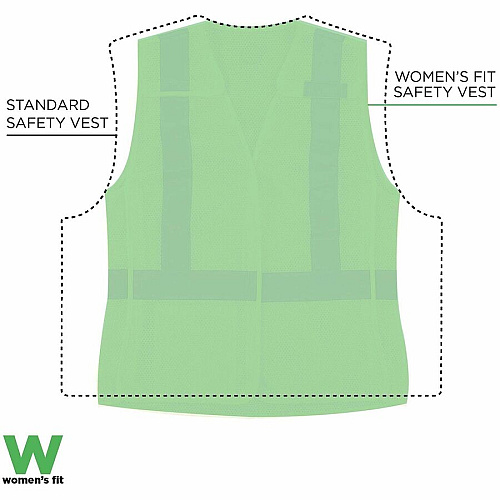 Ergodyne GloWear 8215BAW-S Womens Mesh Hi-Vis Safety Vest Recommended for: Construction, Baggage Handling - Small - Hook & Loop Closure - 1 Pocket(s) - Polyester Mesh - Lime - High Visibility, Hook & Loop, Reflective, Comfortable, Hook & Loop Clos (22442)