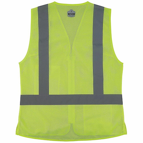 Ergodyne GloWear 8210ZW-S Womens Hi-Vis Safety Vest Recommended for: Construction, Transportation - Small - Zipper Closure - 2 Pocket(s) - Polyester Mesh - Lime - High Visibility, Zipper Closure, Reflective, Comfortable, Long Lasting, Interior Poc (22422)