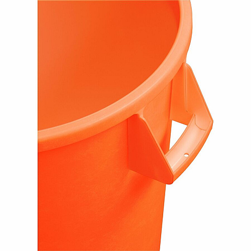 Carlisle Bronco Round Waste Containers Open Top - Round - Manual - For Food Service - Stackable, Durable, Reinforced, Ergonomic Handle, Integrated Cinch - 31.6" Height x 24.2" Width x 24.2" Depth - Linear Low-Density Polyethylene (LLDPE), Plast (84104424)