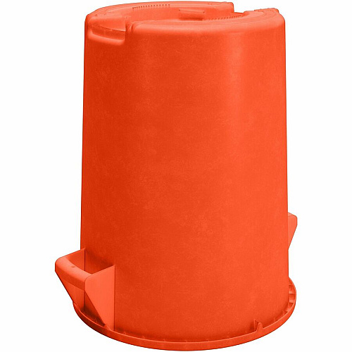 Carlisle Bronco Round Waste Containers Open Top - Round - Manual - For Food Service - Stackable, Durable, Reinforced, Ergonomic Handle, Integrated Cinch - 31.6" Height x 24.2" Width x 24.2" Depth - Linear Low-Density Polyethylene (LLDPE), Plast (84104424)