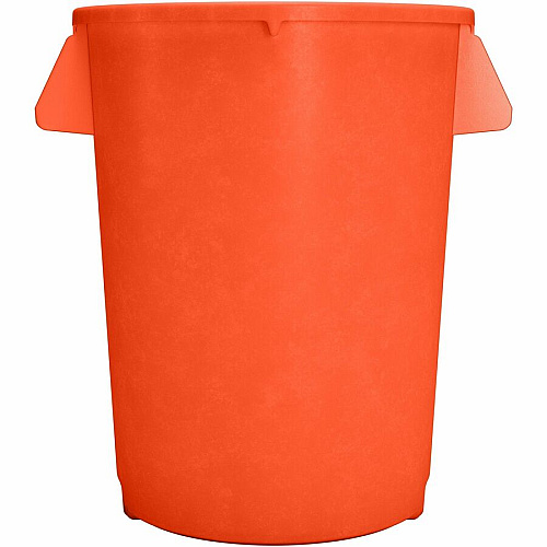 Carlisle Bronco Round Waste Containers Open Top - Round - Manual - For Food Service - Stackable, Durable, Reinforced, Ergonomic Handle, Integrated Cinch - 31.6" Height x 24.2" Width x 24.2" Depth - Linear Low-Density Polyethylene (LLDPE), Plast (84104424)
