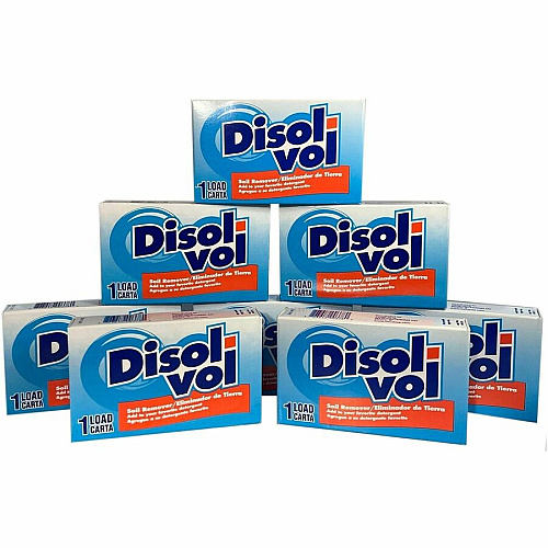 Disol-Vol Single-Use Powder Laundry Detergent Booster For Multipurpose - Powder - 320 oz (20 lb) - 1 Loads - Recommended For: Grease Remover, Oil Remover, Stain Remover, Dirt Remover, Grime Remover, Soil Remover - Blue - 100 Box (122695)