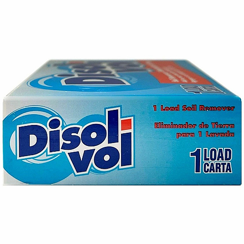 Disol-Vol Single-Use Powder Laundry Detergent Booster For Multipurpose - Powder - 320 oz (20 lb) - 1 Loads - Recommended For: Grease Remover, Oil Remover, Stain Remover, Dirt Remover, Grime Remover, Soil Remover - Blue - 100 Box (122695)