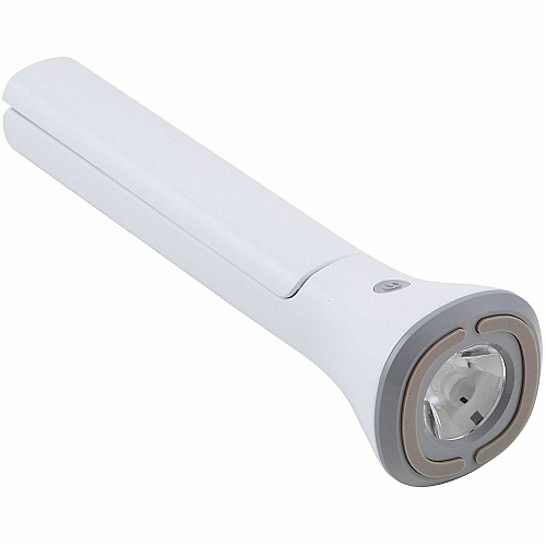 Victory Light LED 2-in-1 Converting Desk/Torch Lamp 10.8" Height x 2.5" Width - LED Bulb - Rechargeable Battery, Adjustable Brightness, Dimmable, USB Charging, Built-in USB Port, USB Powered - Desk Mountable - White - for Desk (VL314PW)