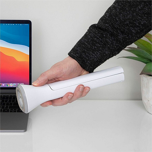 Victory Light LED 2-in-1 Converting Desk/Torch Lamp 10.8" Height x 2.5" Width - LED Bulb - Rechargeable Battery, Adjustable Brightness, Dimmable, USB Charging, Built-in USB Port, USB Powered - Desk Mountable - White - for Desk (VL314PW)