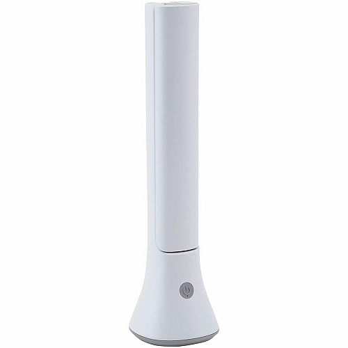 Victory Light LED 2-in-1 Converting Desk/Torch Lamp 10.8" Height x 2.5" Width - LED Bulb - Rechargeable Battery, Adjustable Brightness, Dimmable, USB Charging, Built-in USB Port, USB Powered - Desk Mountable - White - for Desk (VL314PW)