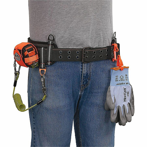 Ergodyne Arsenal 5556 3-Inch Padded Tool Belt - Tool Tethering Attachment Point Adjustable - 5.07 lb Load Capacity - Extra Small (XS)/Small (S) - Buckle Attachment - Black - Polyester - 1 / Each (13670)
