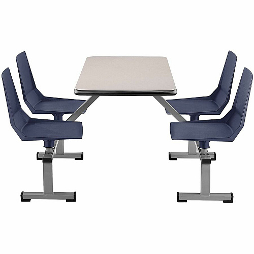 National Public Seating Cluster Swivel Booth with Swivel Seats Material: Particleboard - Finish: Navy, Gray Nebula - Swivel, Comfortable, Heavy Duty, Easy to Clean - For School, Industry, Cafeteria, Breakroom (CSBG2448GY04)