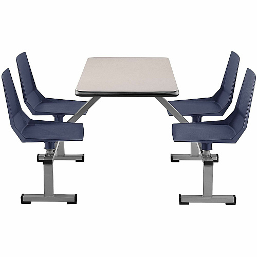 National Public Seating Cluster Swivel Booth with Swivel Seats Material: Particleboard - Finish: Navy, Gray Nebula - Swivel, Comfortable, Heavy Duty, Easy to Clean - For School, Industry, Cafeteria, Breakroom (CSBG2448GY04)