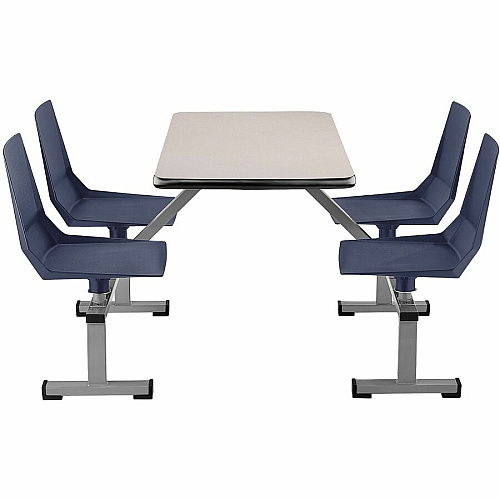 National Public Seating Cluster Swivel Booth with Swivel Seats Material: Particleboard - Finish: Navy, Gray Nebula - Swivel, Comfortable, Heavy Duty, Easy to Clean - For School, Industry, Cafeteria, Breakroom (CSBG2448GY04)