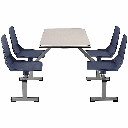 National Public Seating Cluster Swivel Booth with Swivel Seats Material: Particleboard - Finish: Navy, Gray Nebula - Swivel, Comfortable, Heavy Duty, Easy to Clean - For School, Industry, Cafeteria, Breakroom (CSBG2448GY04)
