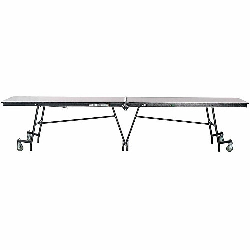 National Public Seating Mobile Cafeteria Tables Gray Nebula Rectangle Top - 12 Seating Capacity - 1100 lb Capacity - 12.08 ft Table Top Length x 30" Table Top Width - 29" Height - Cafeteria - Medium Density Fiberboard (MDF), High Pressure L (MT12MDPEPCGY)
