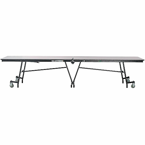 National Public Seating Mobile Cafeteria Tables Gray Nebula Rectangle Top - 12 Seating Capacity - 1100 lb Capacity - 12.08 ft Table Top Length x 30" Table Top Width - 29" Height - Cafeteria - Medium Density Fiberboard (MDF), High Pressure L (MT12MDPEPCGY)