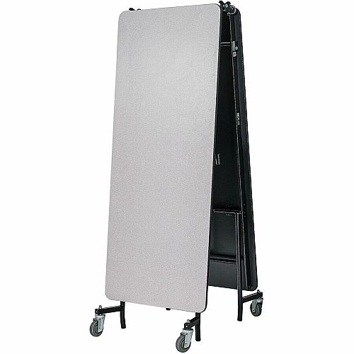 National Public Seating Mobile Cafeteria Tables Gray Nebula Rectangle Top - 12 Seating Capacity - 1100 lb Capacity - 12.08 ft Table Top Length x 30" Table Top Width - 29" Height - Cafeteria - Medium Density Fiberboard (MDF), High Pressure L (MT12MDPEPCGY)