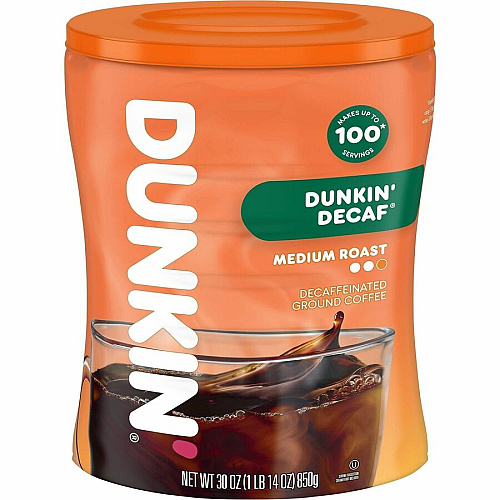 Dunkin Donuts Dunkin' Donuts Ground Medium-Roast Decaf Ground Coffee Medium - Ground - Decaf, Original Blend - Decaffeinated (01293)