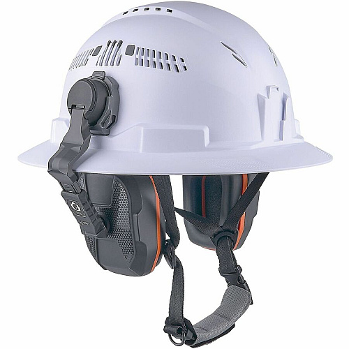 Ergodyne Skullerz 8881 Non-Conductive Hard Hat Mounted Earmuffs Recommended for: Construction, Utility, Oil & Gas, Manufacturing, Transportation, General Purpose - 27 - Noise, Noise Reduction Rating Protection - Acrylonitrile Butadiene Styrene (AB (60241)