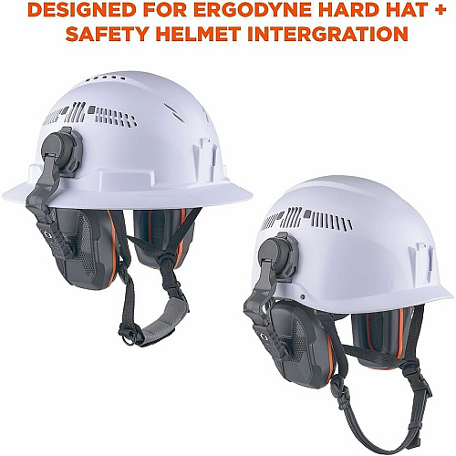 Ergodyne Skullerz 8881 Non-Conductive Hard Hat Mounted Earmuffs Recommended for: Construction, Utility, Oil & Gas, Manufacturing, Transportation, General Purpose - 27 - Noise, Noise Reduction Rating Protection - Acrylonitrile Butadiene Styrene (AB (60241)