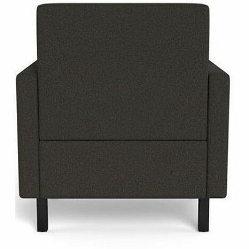 Safco Movvi Modular Single-Seat Chair with Both Arms 33.8" Height x 30" Width x 24" Depth - Finish: Dorset Slate - Long Lasting, Durable, Upholstered, Armrest, Upholstered Arm, Modular - For Lounge (MISSABDT16)