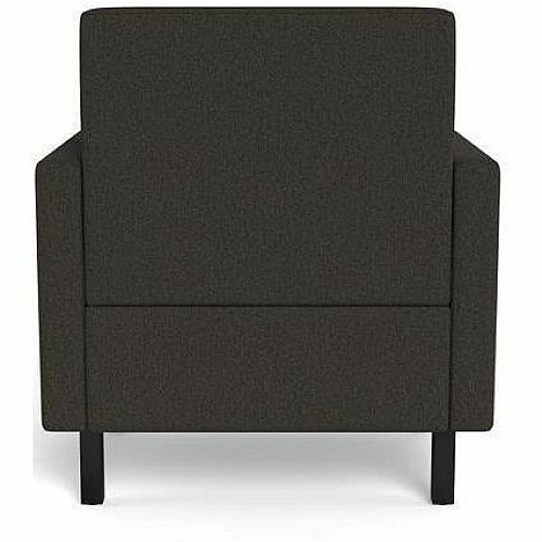 Safco Movvi Modular Single-Seat Chair with Both Arms 33.8" Height x 30" Width x 24" Depth - Finish: Dorset Slate - Long Lasting, Durable, Upholstered, Armrest, Upholstered Arm, Modular - For Lounge (MISSABDT16)