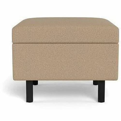 Safco Movvi Modular Single-Seat Lounge Seat with No Back/Arms 18.5" Height x 24" Width x 24" Depth - Material: Fabric - Finish: Dorset Taupe - Modular, Comfortable, Long Lasting, Durable, Upholstered - For Lounge (MISSBNDT08)