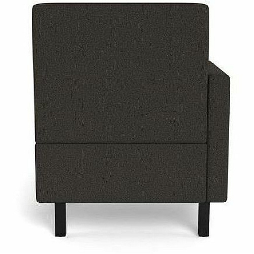 Safco Movvi Modular Single-Seat Chair with Right Arm 33.8" Height x 27" Width x 24" Depth - Finish: Dorset Slate - Long Lasting, Durable, Upholstered, Armrest, Upholstered Arm, Modular - For Lounge (MISSARDT16)