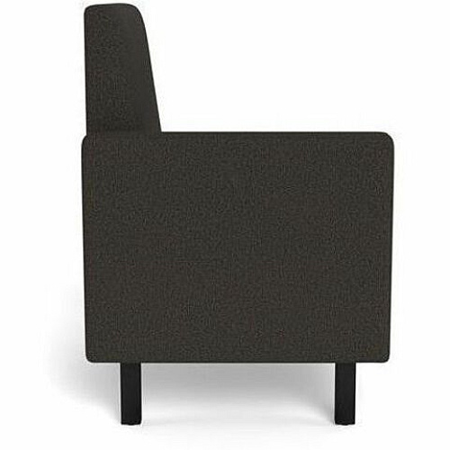 Safco Movvi Modular Single-Seat Chair with Right Arm 33.8" Height x 27" Width x 24" Depth - Finish: Dorset Slate - Long Lasting, Durable, Upholstered, Armrest, Upholstered Arm, Modular - For Lounge (MISSARDT16)