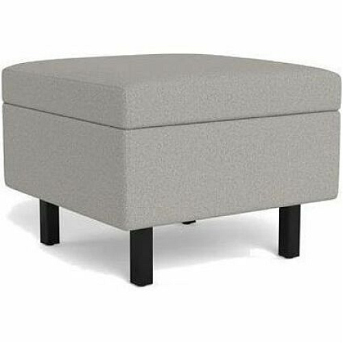 Safco Movvi Modular Single-Seat Lounge Seat with No Back/Arms 18.5" Height x 24" Width x 24" Depth - Material: Fabric - Finish: Dorset Platinum - Modular, Comfortable, Long Lasting, Durable, Upholstered - For Lounge (MISSBNDT15)