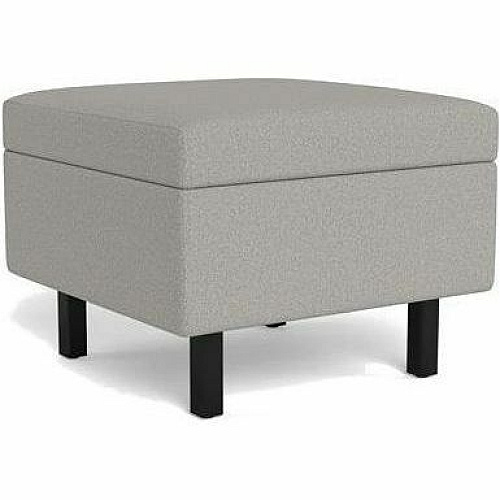Safco Movvi Modular Single-Seat Lounge Seat with No Back/Arms 18.5" Height x 24" Width x 24" Depth - Material: Fabric - Finish: Dorset Platinum - Modular, Comfortable, Long Lasting, Durable, Upholstered - For Lounge (MISSBNDT15)