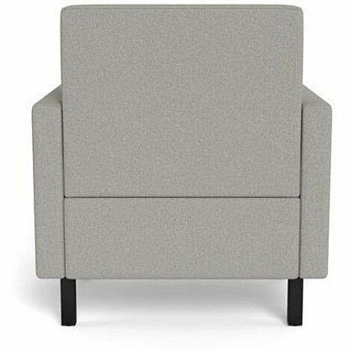 Safco Movvi Modular Single-Seat Chair with Both Arms 33.8" Height x 30" Width x 24" Depth - Finish: Dorset Platinum - Long Lasting, Durable, Upholstered, Armrest, Upholstered Arm, Modular - For Lounge (MISSABDT15)