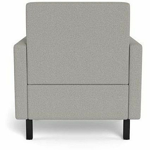 Safco Movvi Modular Single-Seat Chair with Both Arms 33.8" Height x 30" Width x 24" Depth - Finish: Dorset Platinum - Long Lasting, Durable, Upholstered, Armrest, Upholstered Arm, Modular - For Lounge (MISSABDT15)