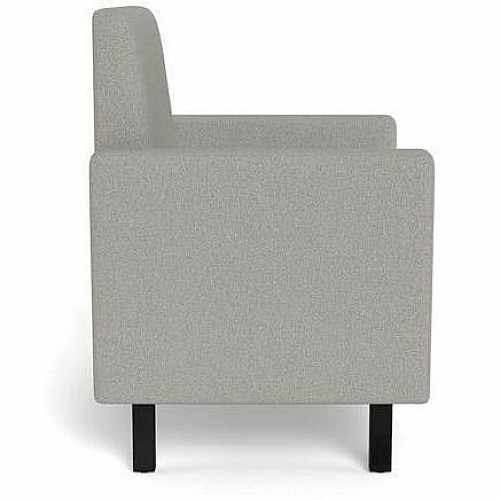 Safco Movvi Modular Single-Seat Chair with Both Arms 33.8" Height x 30" Width x 24" Depth - Finish: Dorset Platinum - Long Lasting, Durable, Upholstered, Armrest, Upholstered Arm, Modular - For Lounge (MISSABDT15)