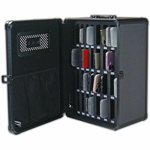 Victor Cell Phone Storage Solution Theft Resistant - for Cell Phone, School, Classroom, Training Room, Tutoring Space, Testing Center - Overall Size - WidthBlack - Metal, Aluminum, Steel, Rubber (PB132)