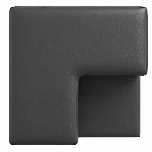 Learniture Shapes Series II 2-Tier Corner Soft Seating Foam, Vinyl Seat Material - Engineered Wood Frame Material - Black Smooth Grain - Rubber (LNTSS2ICBK)