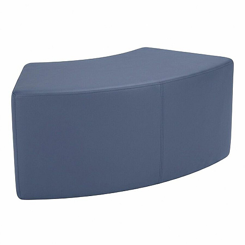 Learniture Shapes Series II S-Curve Soft Seating Vinyl Seat Material - Engineered Wood Frame Material - Navy - Foam (LNT1013266A)