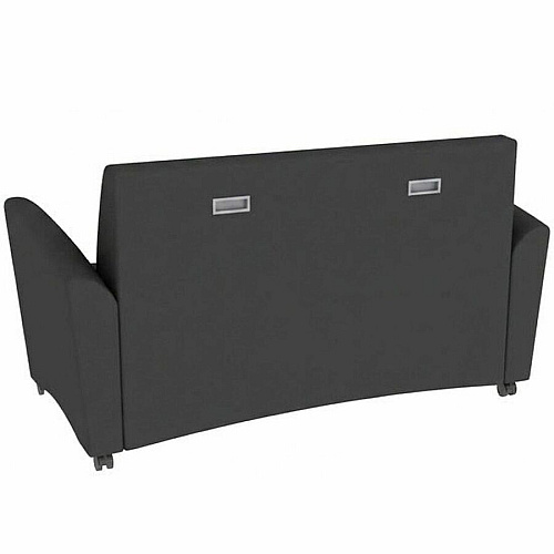 Learniture Shapes Series II Common Area Sofa 48.50" Seat Width - Wood Frame - 60" x 29" x 26" Overall Dimension - Foam Seat (LNT1700BK)