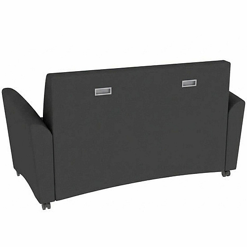 Learniture Shapes Series II Common Area Sofa 48.50" Seat Width - Wood Frame - 60" x 29" x 26" Overall Dimension - Foam Seat (LNT1700BK)