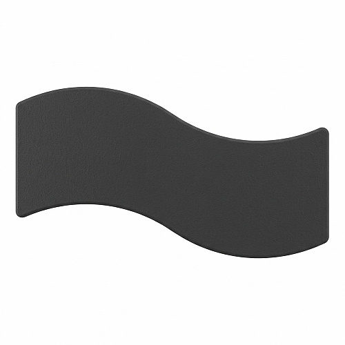 Learniture Shapes Series II Soft Seating Wave Bench Vinyl Seat Material - Engineered Wood Frame Material - Black Smooth Grain - Foam (LNT1076BK)