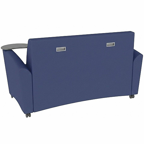 Learniture Common Area Sofa with Tablet Arms 48.50" Seat Width - Wood Frame - 63.3" x 29" x 33.3" Overall Dimension - Polyurethane, Foam Seat (LNT1701266CS)