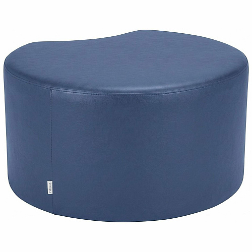 Learniture Shapes Series II Crescent Soft Seating Vinyl Seat Material - Engineered Wood Frame Material - Navy - Foam (LNT1014266A)